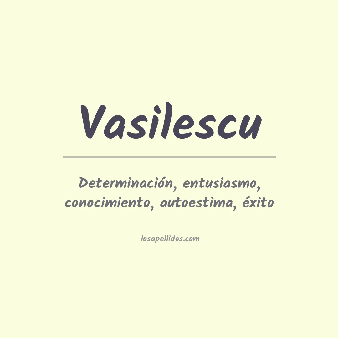 Apellido Vasilescu