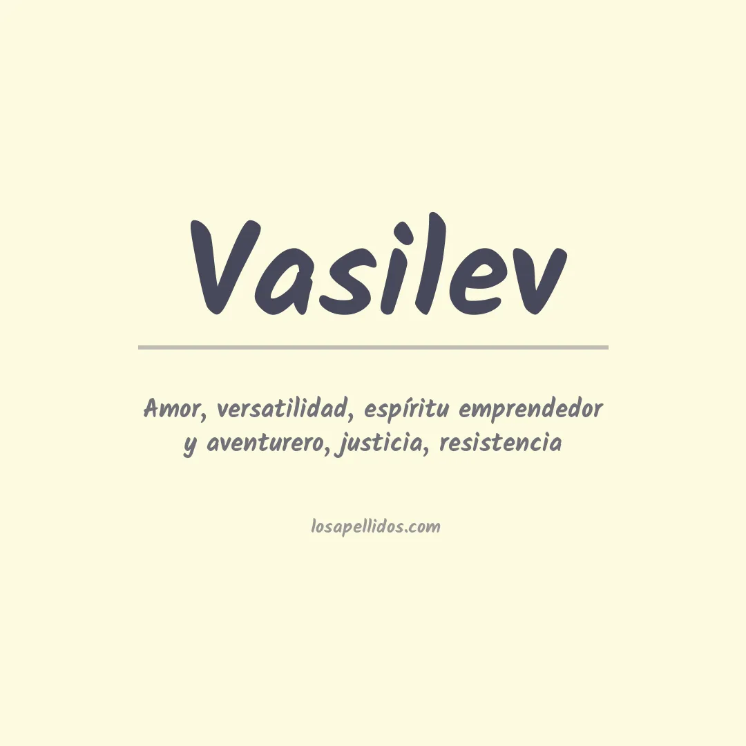 Apellido Vasilev