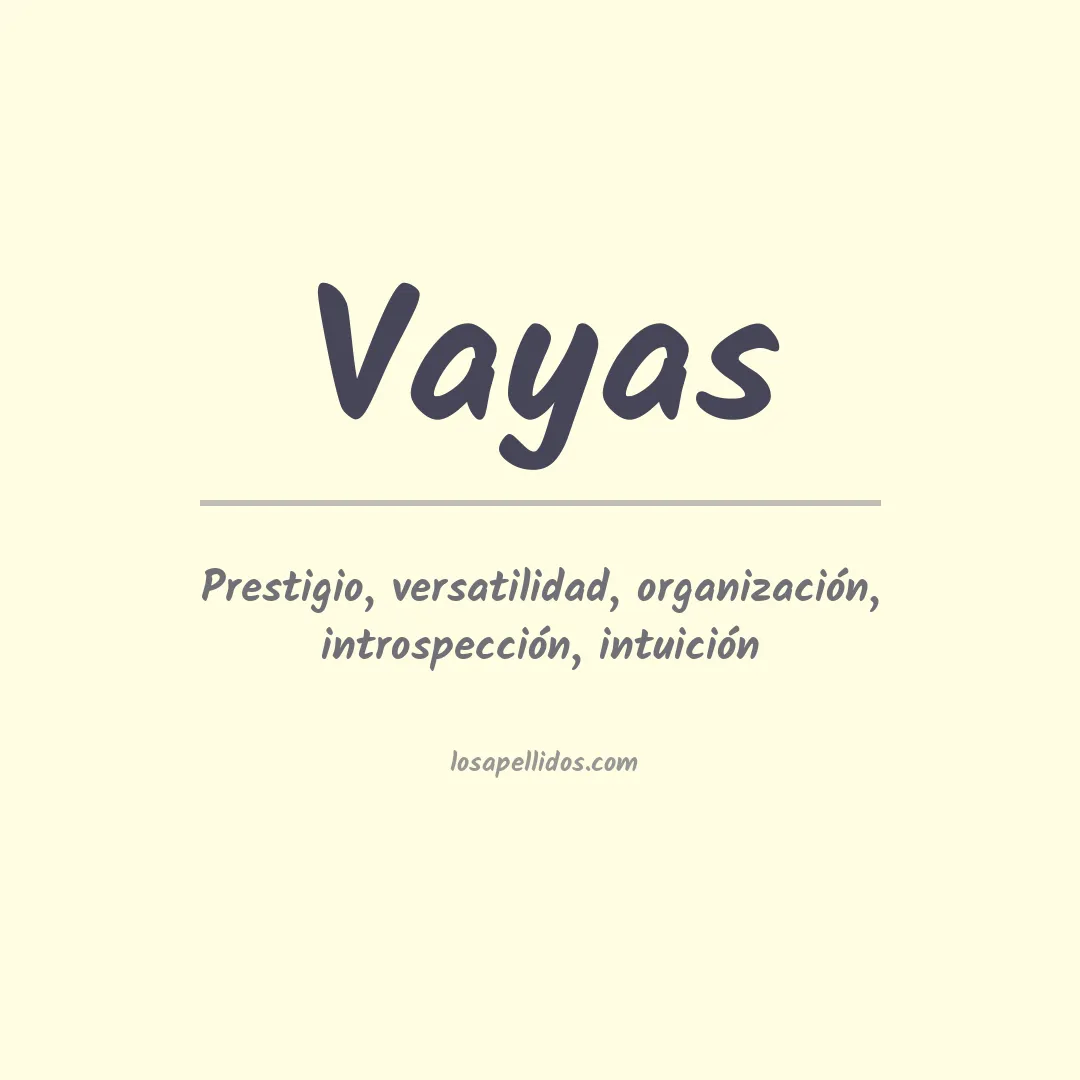 Apellido Vayas