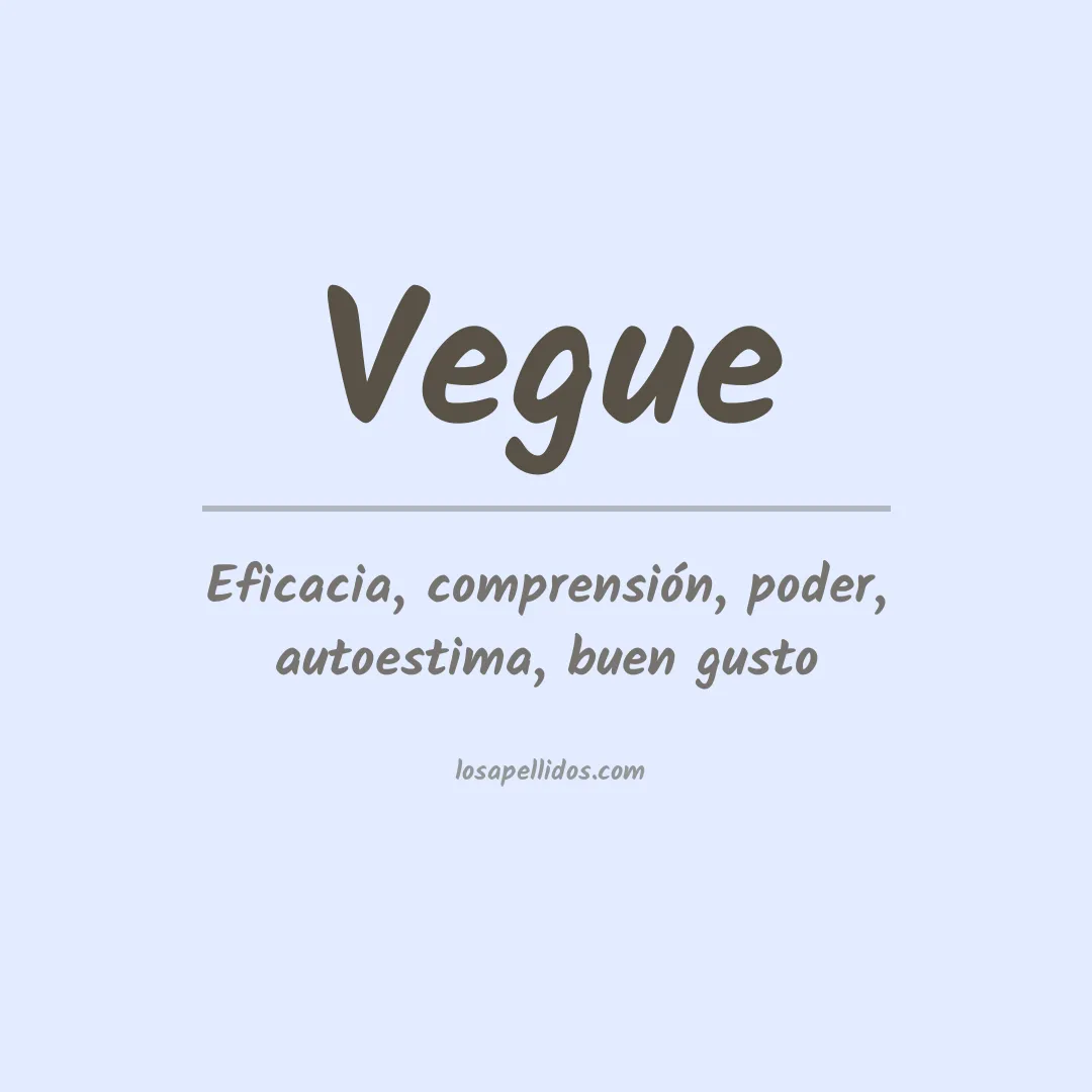 Apellido Vegue