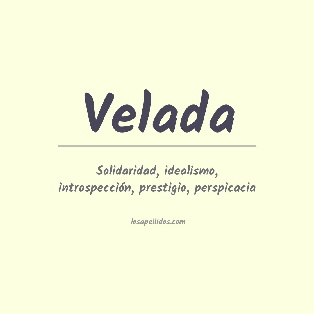 Apellido Velada