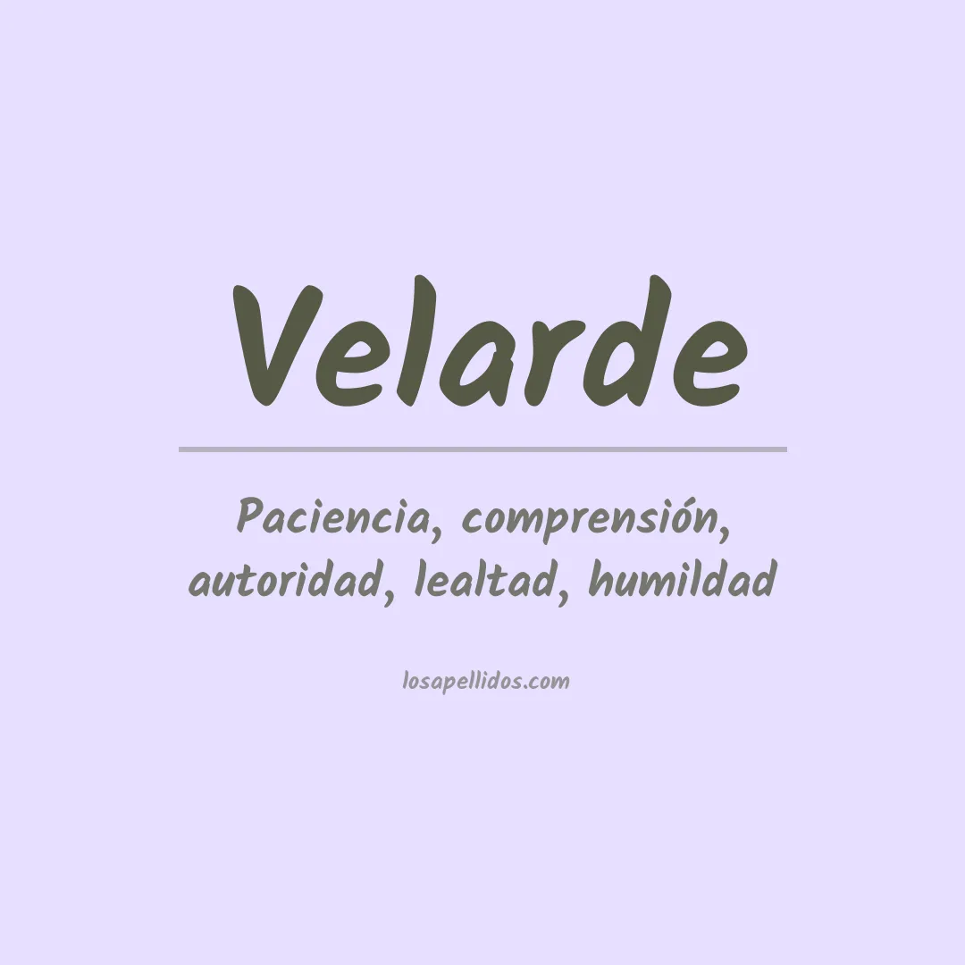 Apellido Velarde