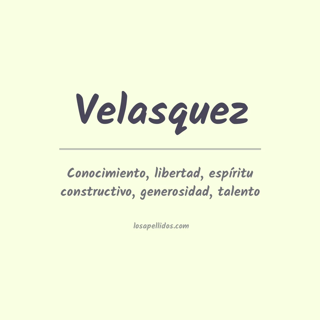 Apellido Velásquez