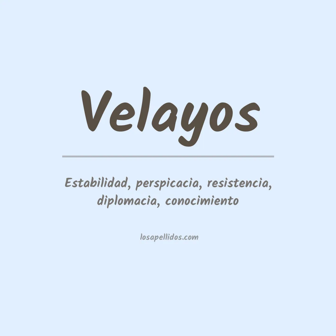 Apellido Velayos