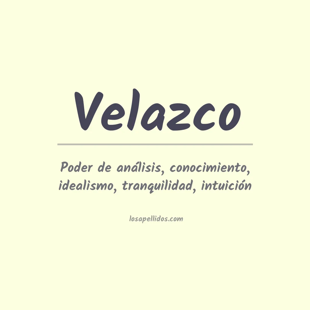 Apellido Velazco