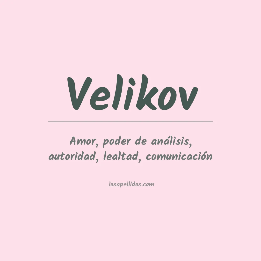 Apellido Velikov