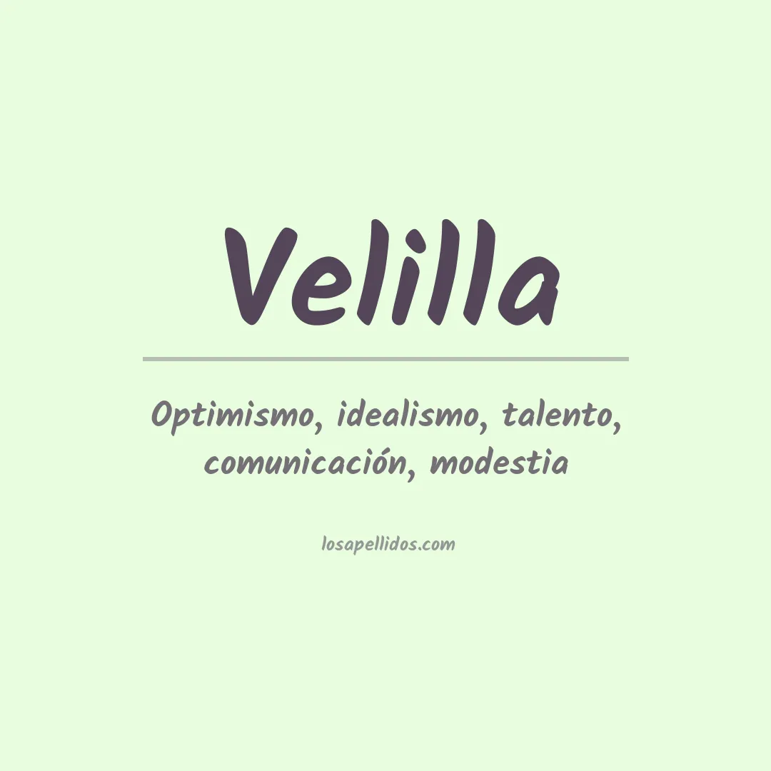 Apellido Velilla