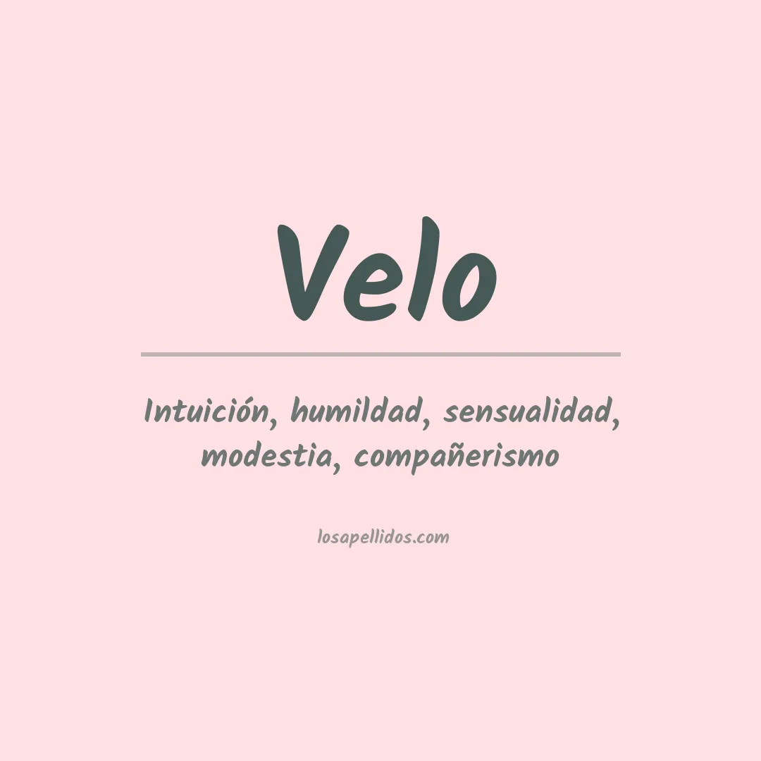 Apellido Velo