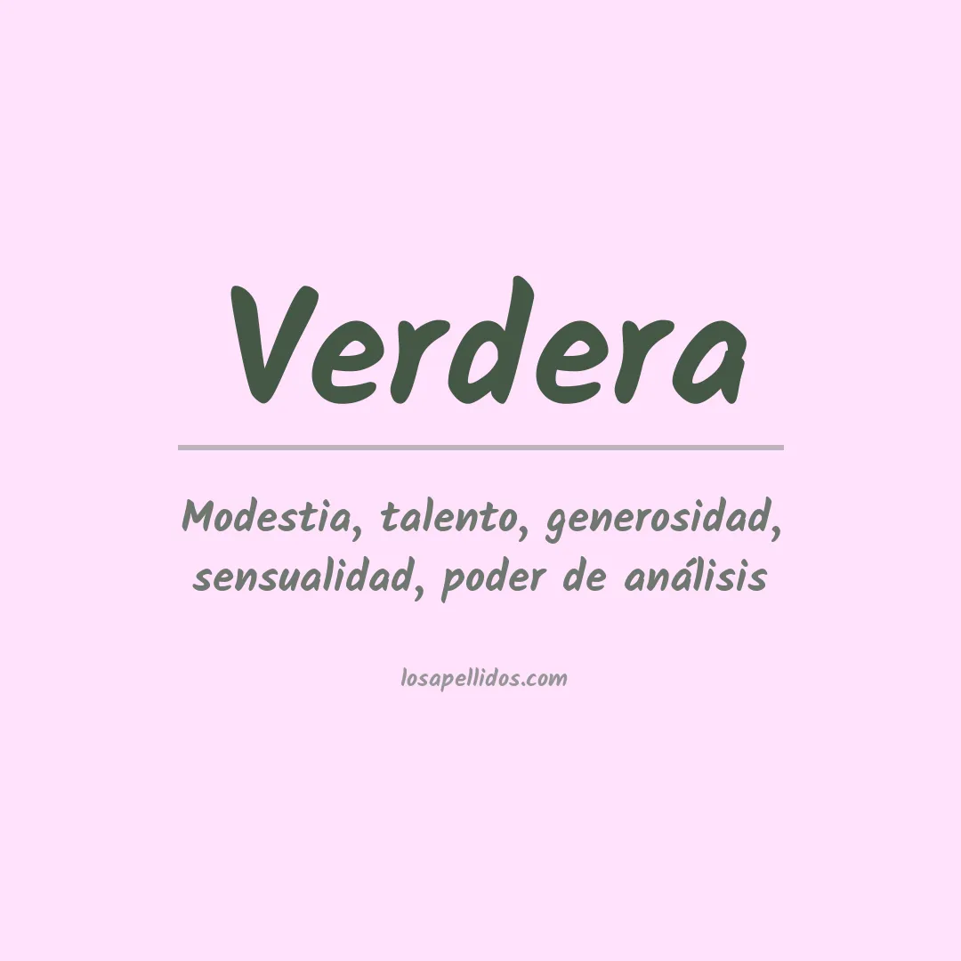 Apellido Verdera