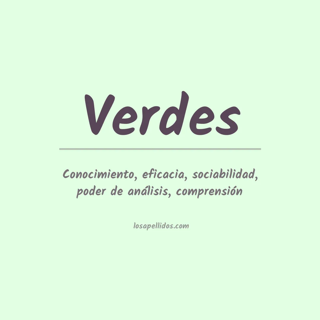 Apellido Verdes