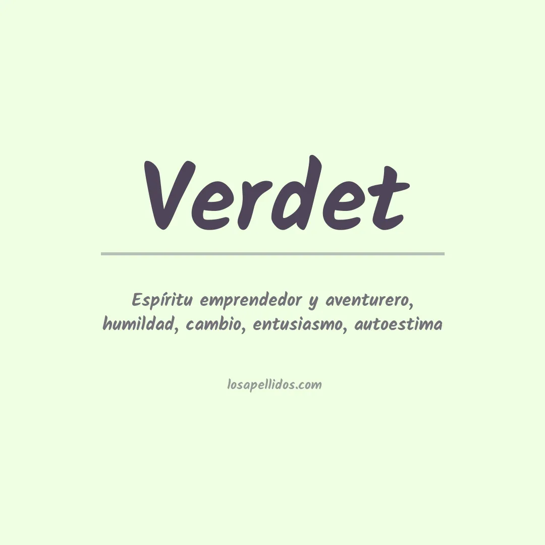 Apellido Verdet