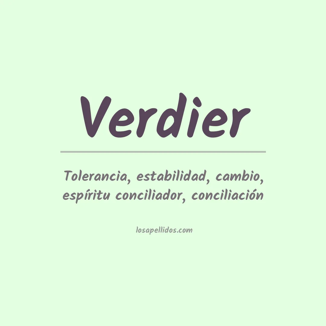 Apellido Verdier