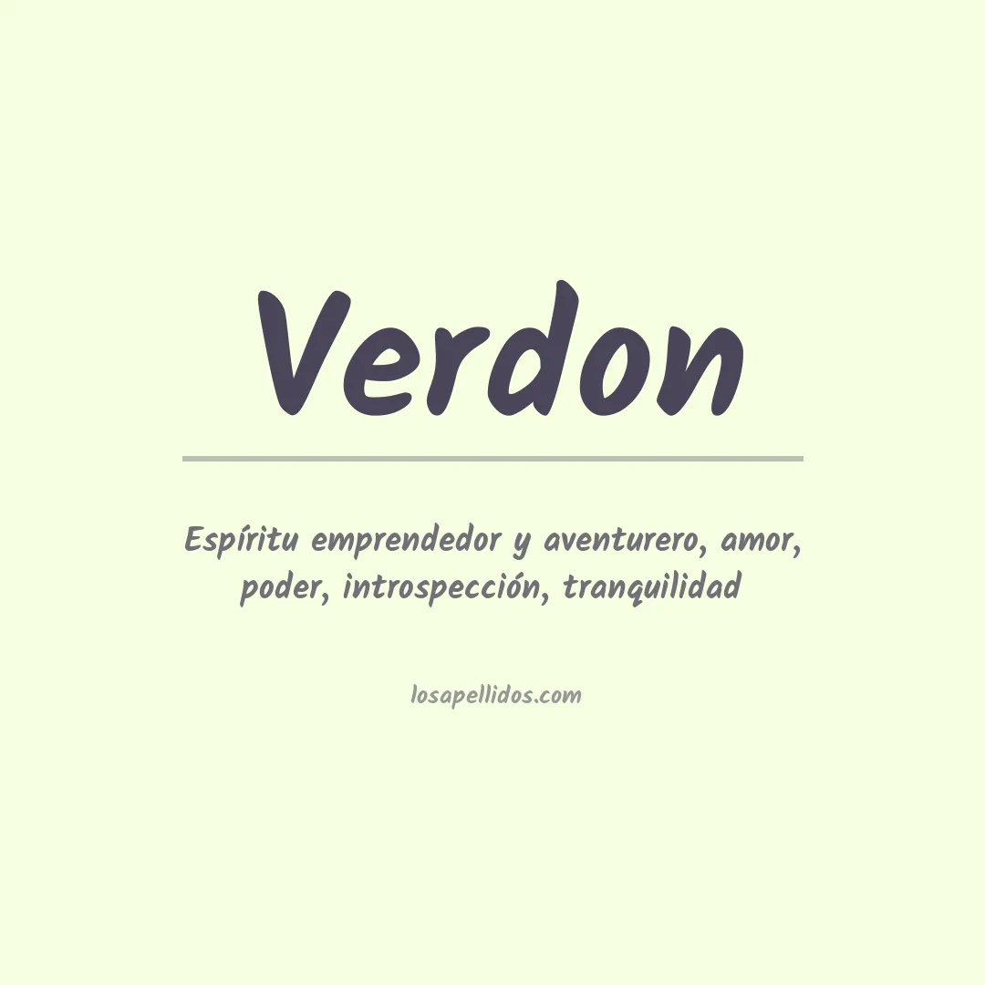 Apellido Verdon