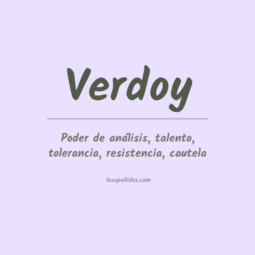 Apellido Verdoy