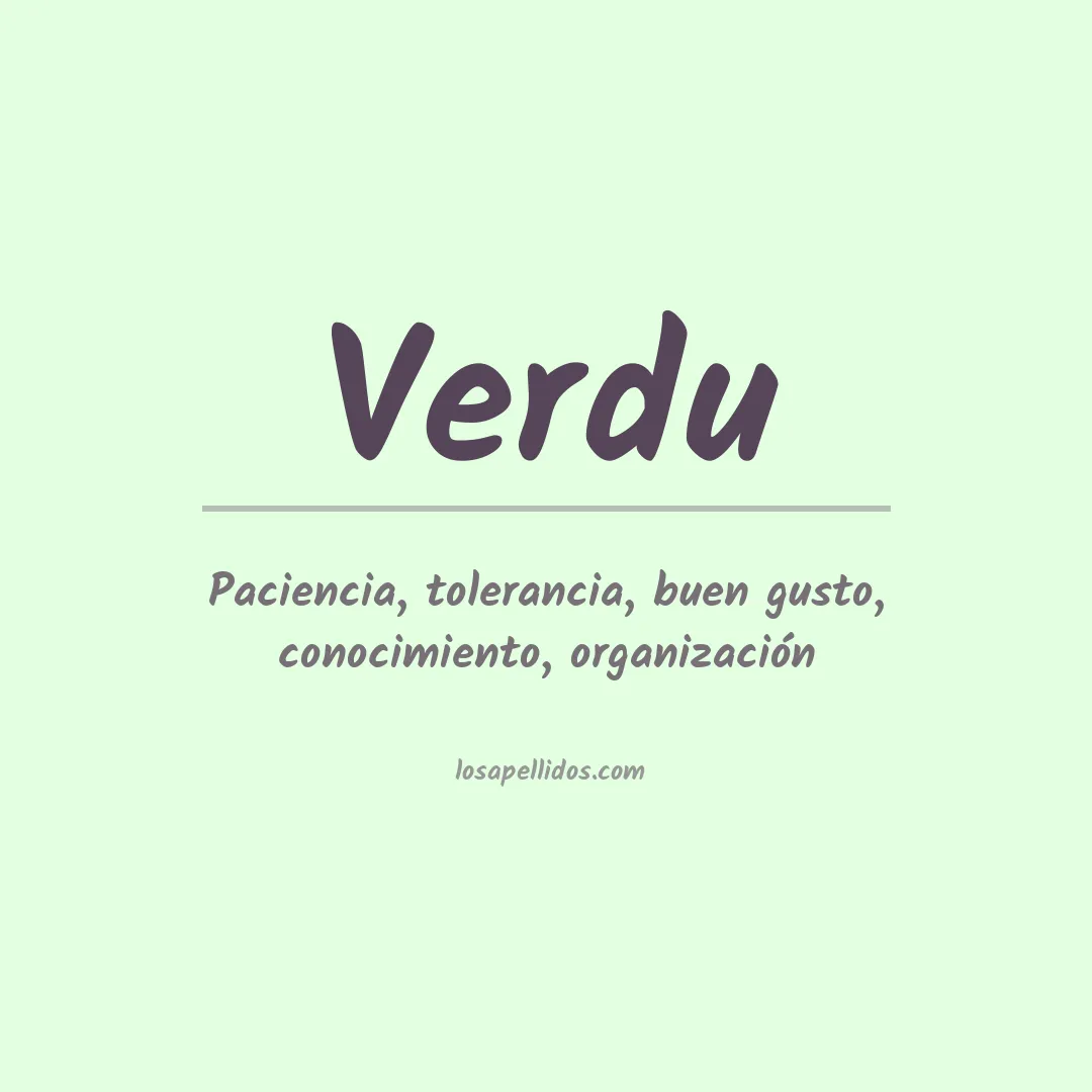 Apellido Verdu