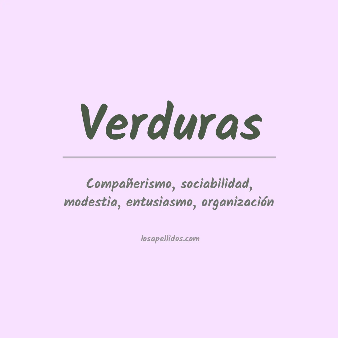 Significado del Apellido Verduras
