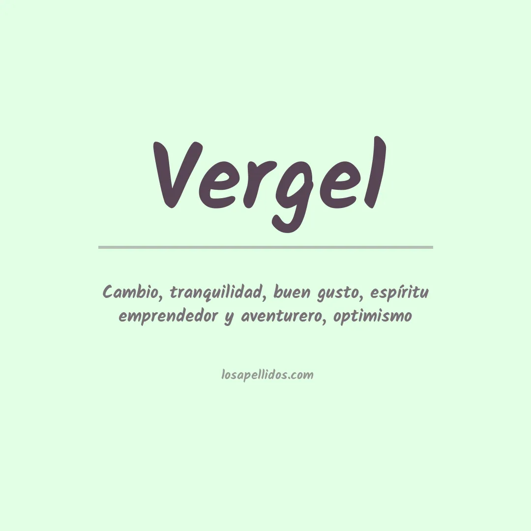 Apellido Vergel
