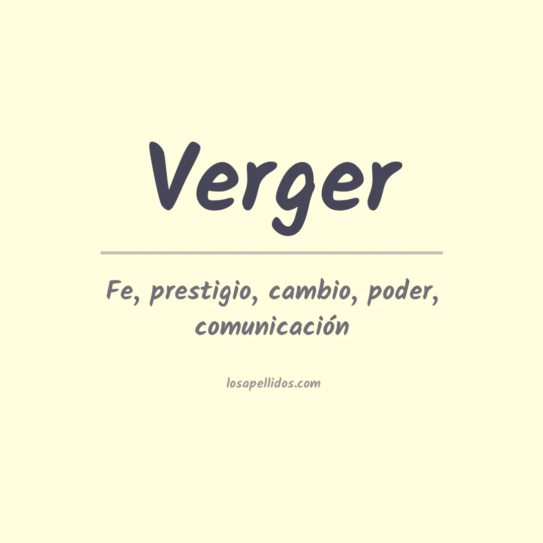 Apellido Verger