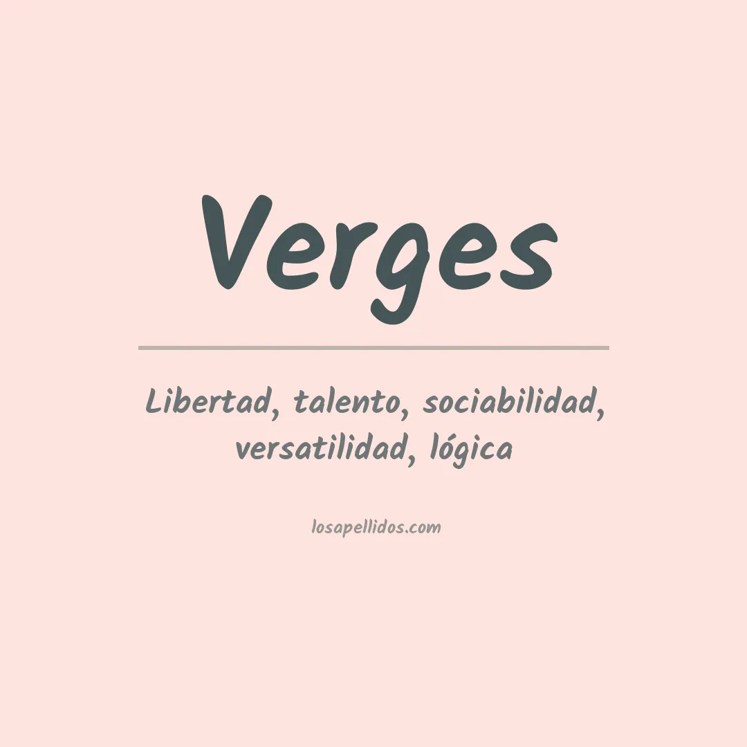 Apellido Verges