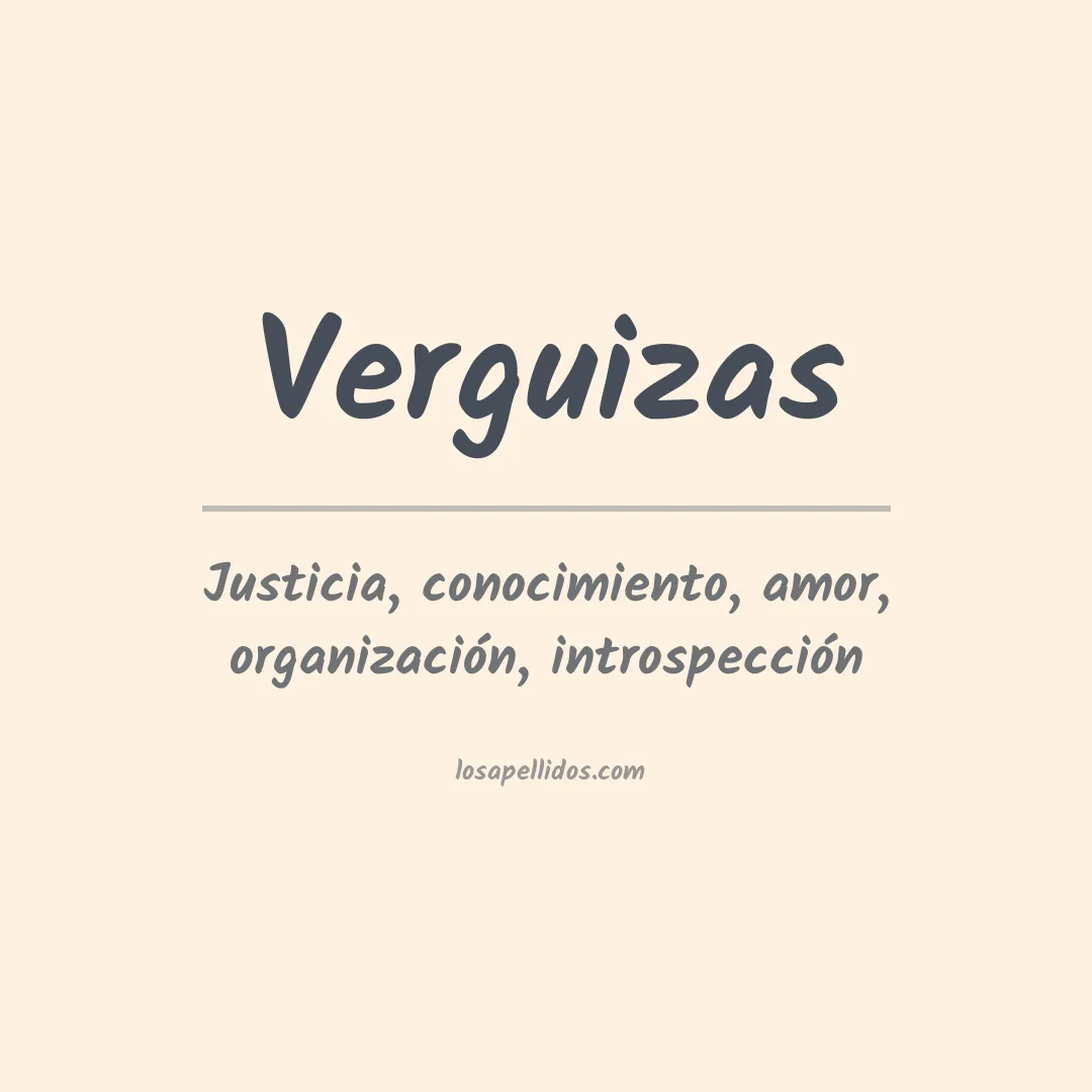 Significado del Apellido Verguizas