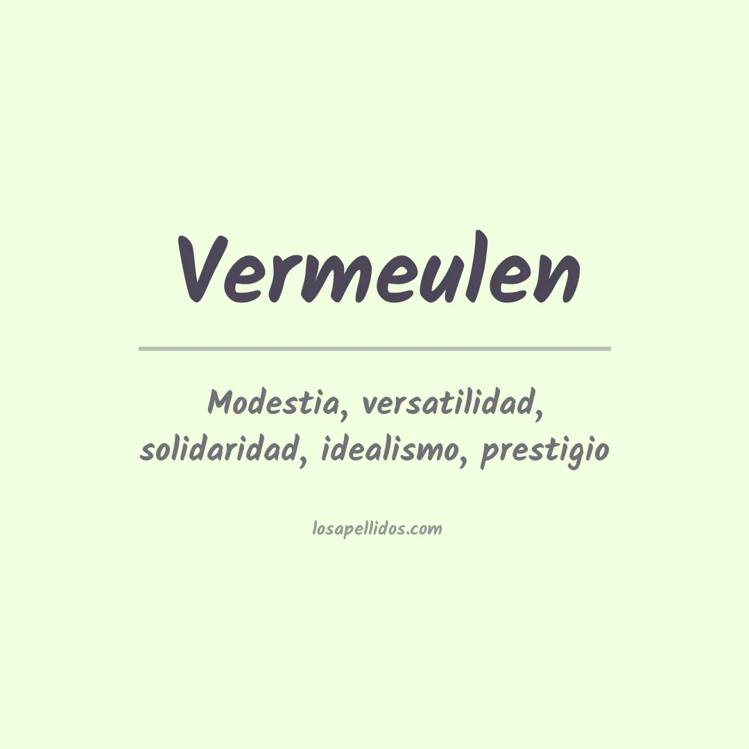 Apellido Vermeulen