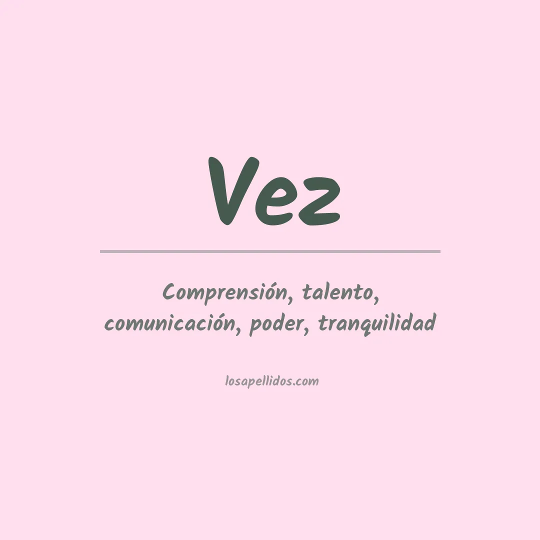 Apellido Vez