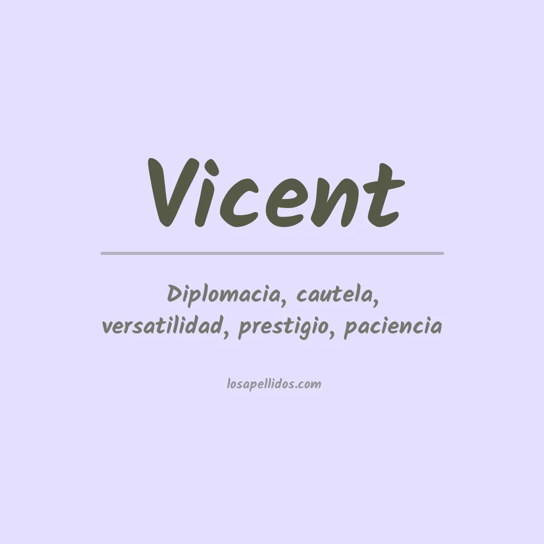 Apellido Vicent