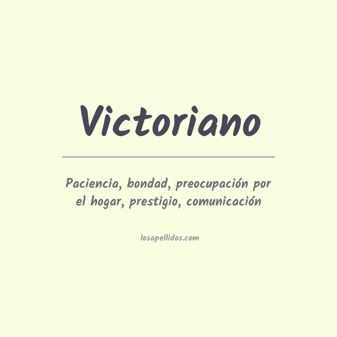Apellido Victoriano