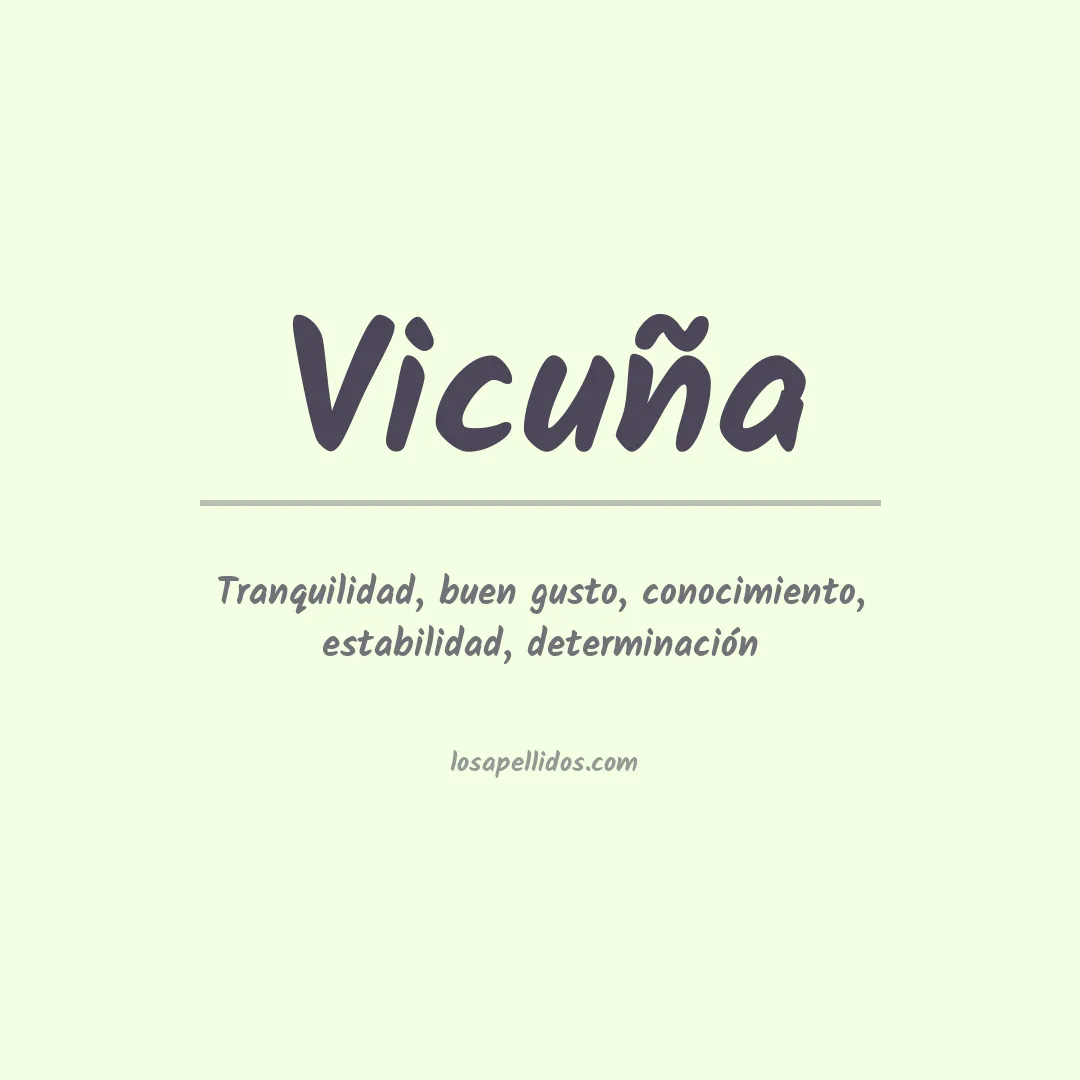 Apellido Vicuña