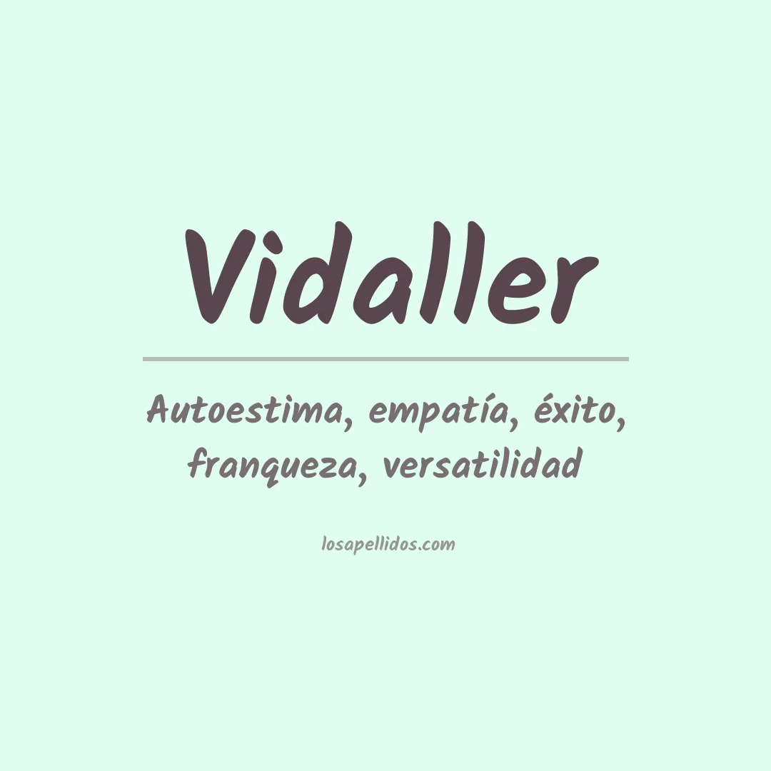 Apellido Vidaller