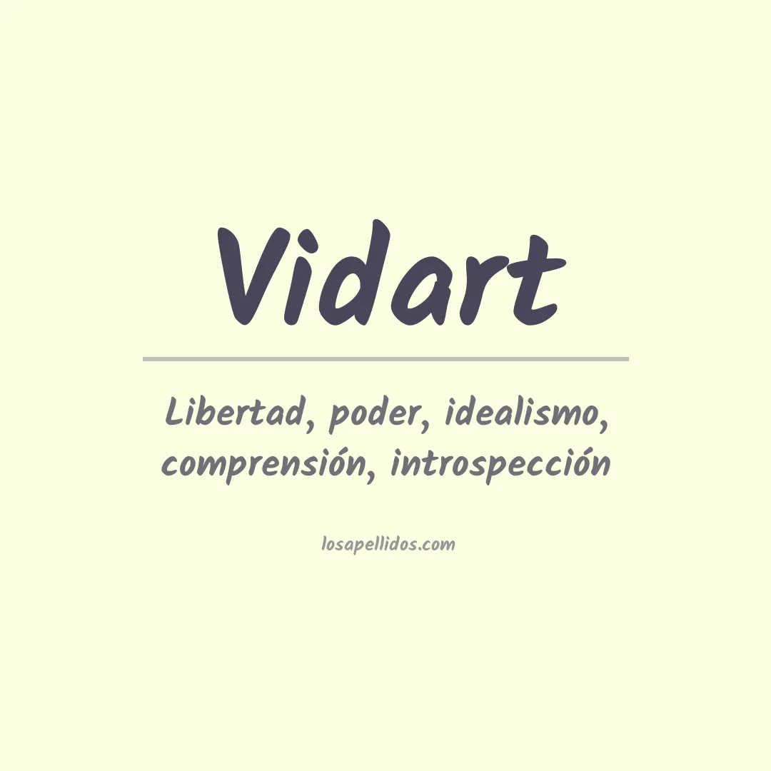 Apellido Vidart