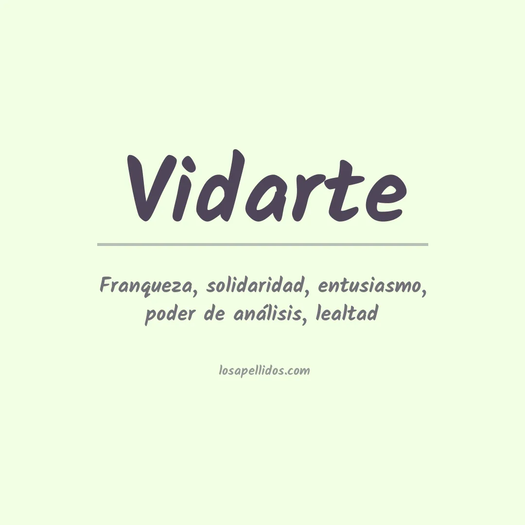 Apellido Vidarte