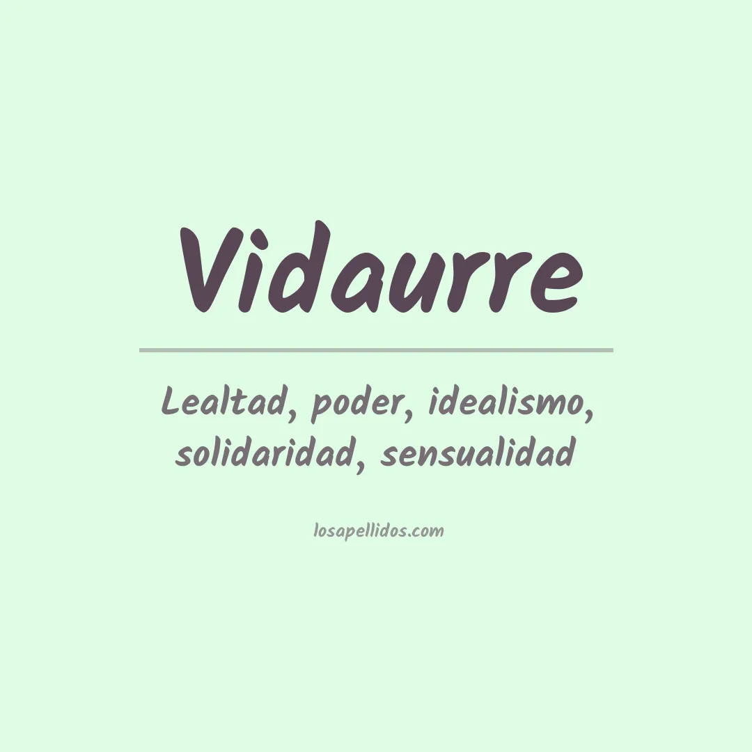 Apellido Vidaurre