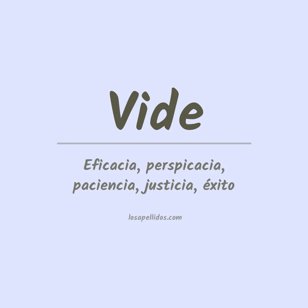 Apellido Vide