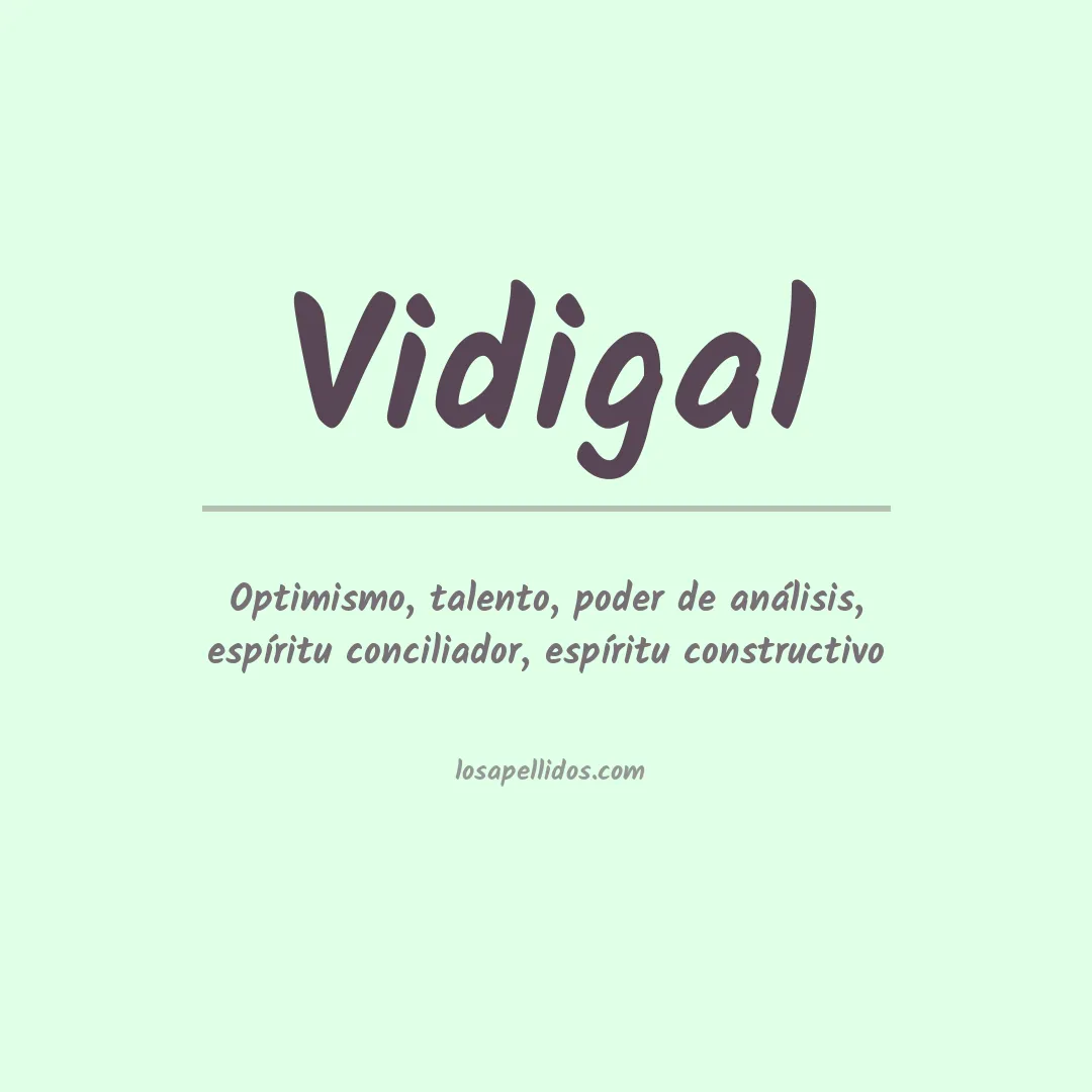 Apellido Vidigal