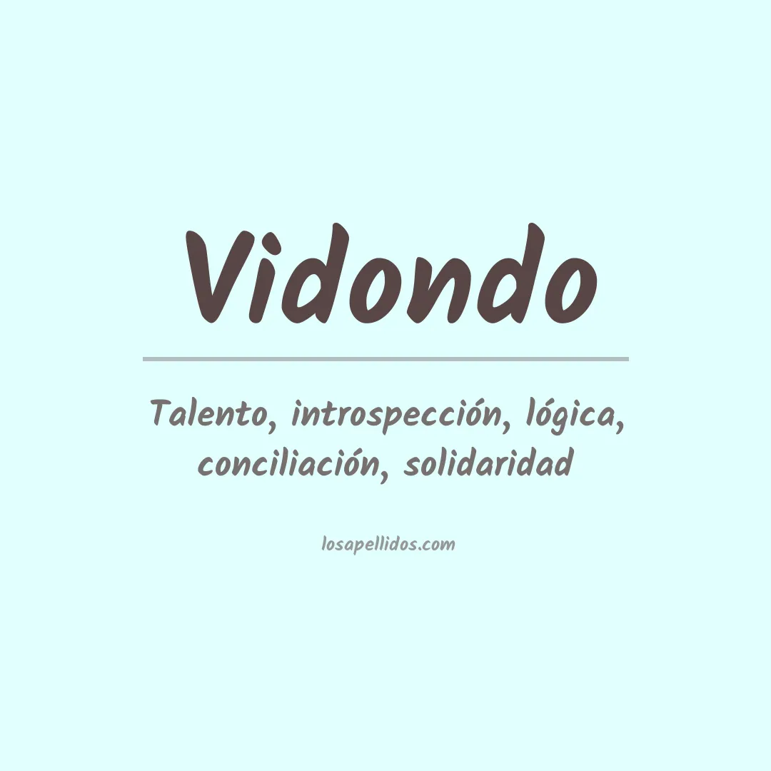 Apellido Vidondo