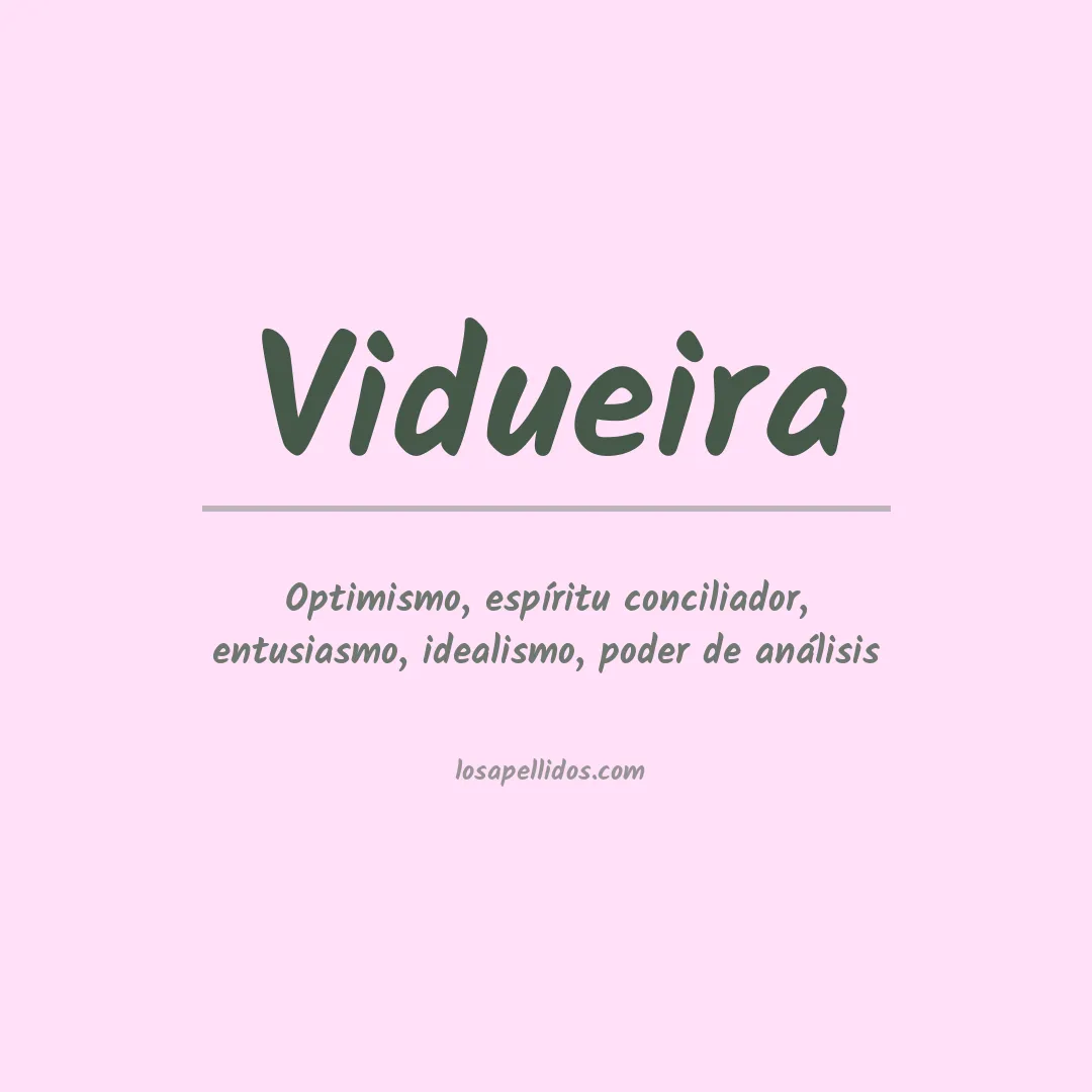 Significado del Apellido Vidueira