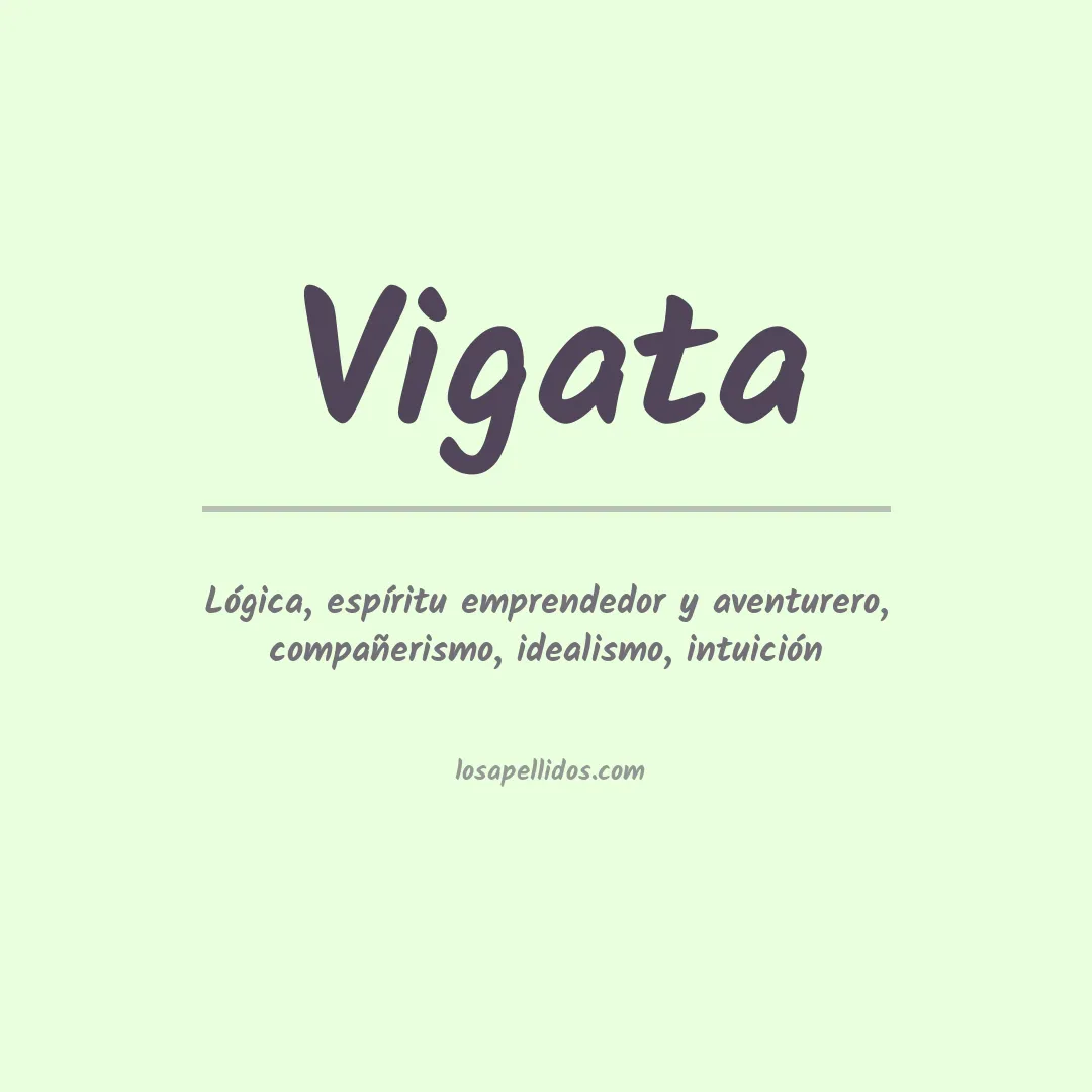 Significado del Apellido Vigata