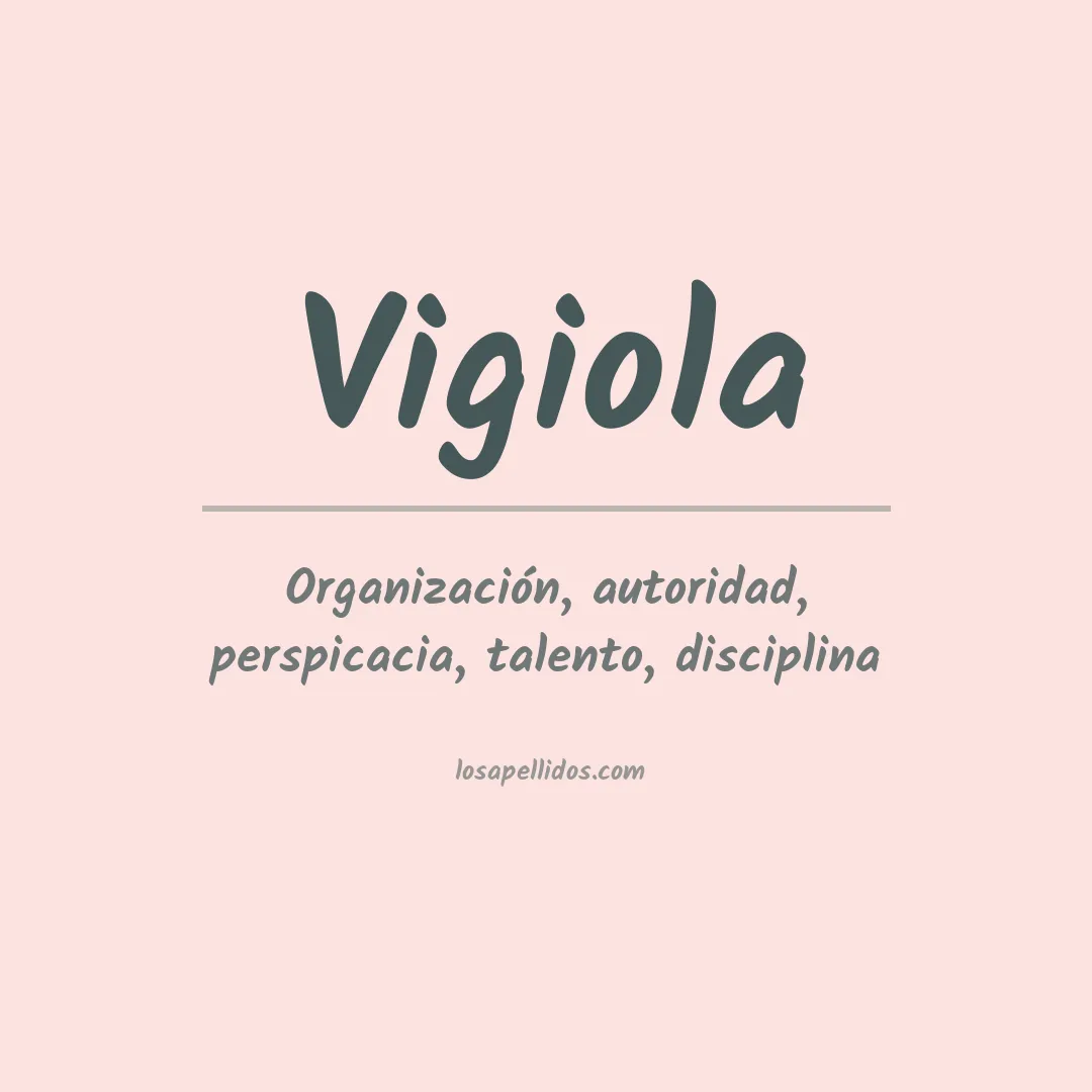 Apellido Vigiola