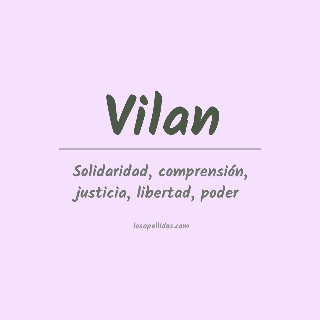 Apellido Vilan