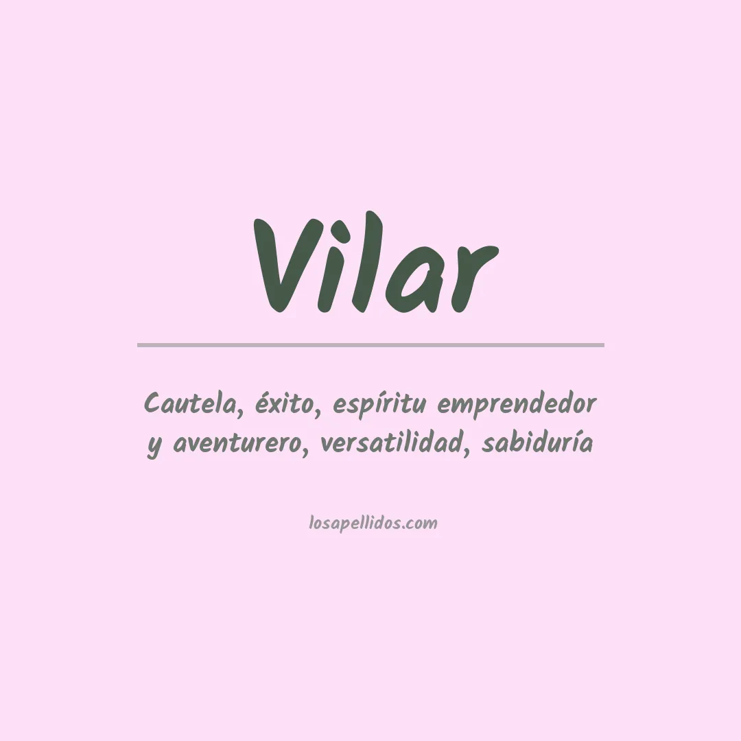Apellido Vilar