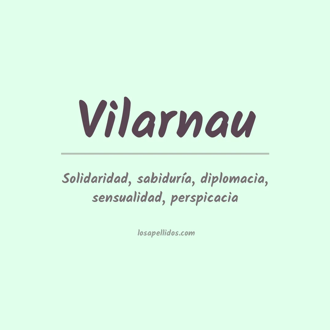 Significado del Apellido Vilarnau