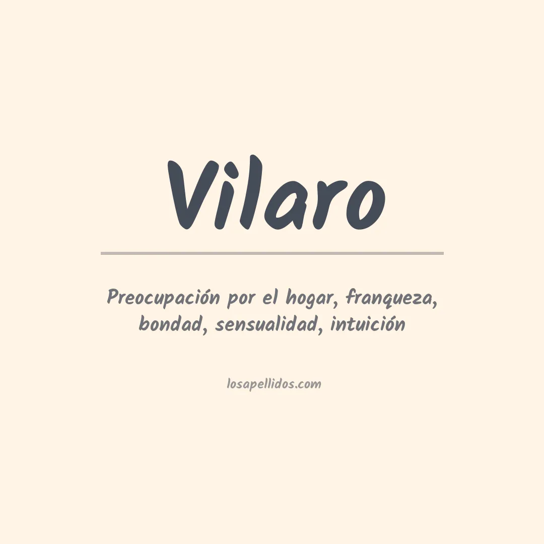Apellido Vilaro
