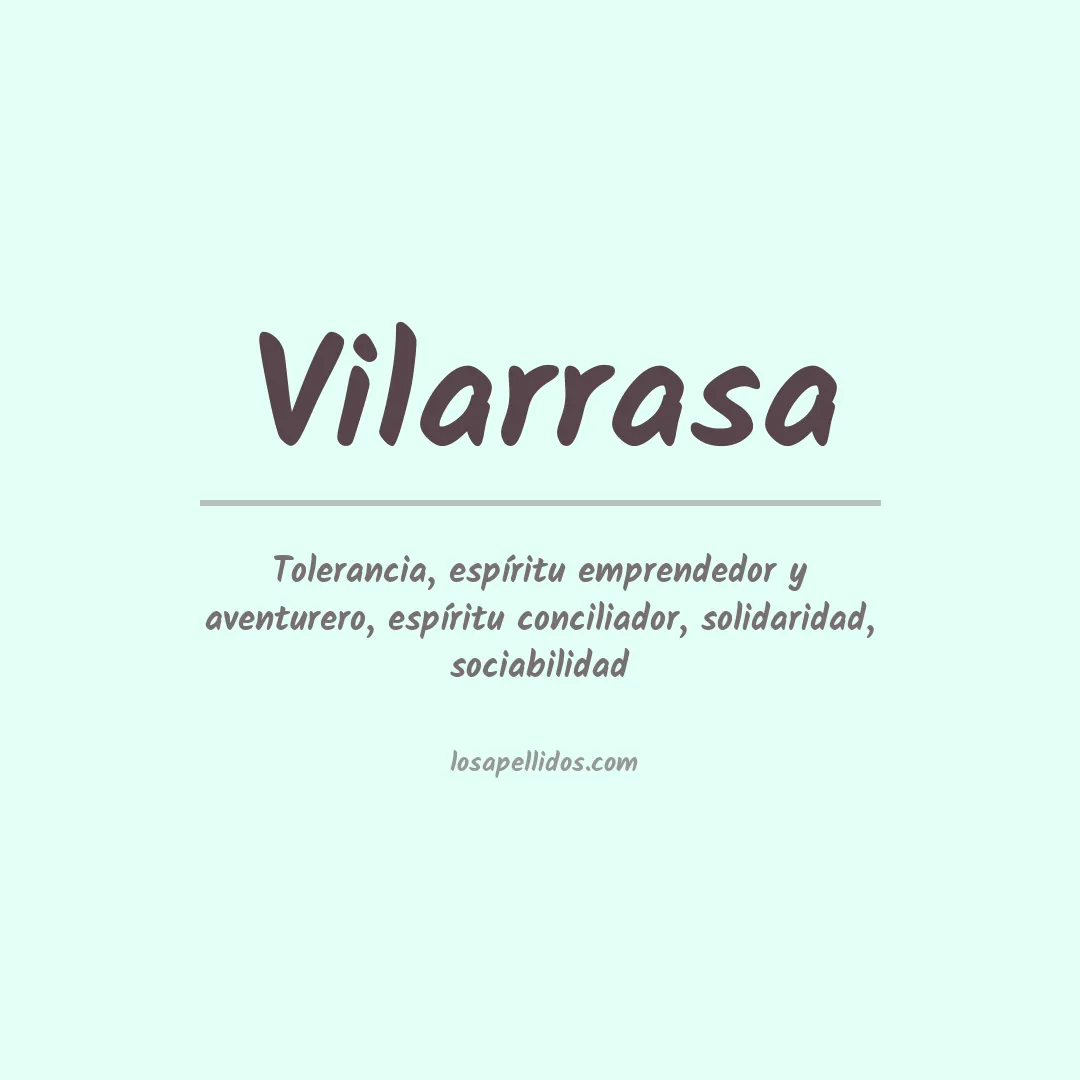 Apellido Vilarrasa