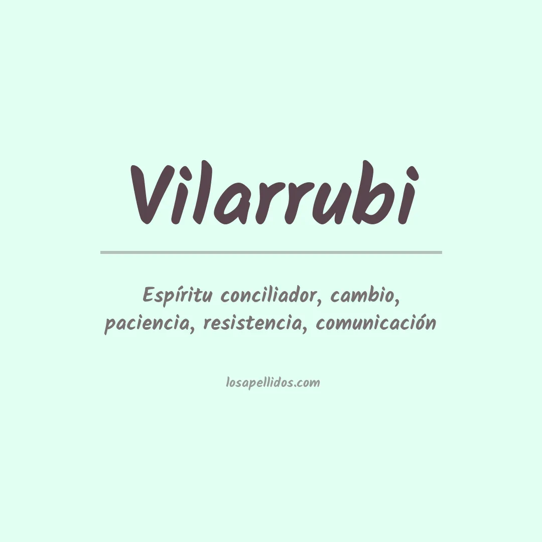 Significado del Apellido Vilarrubi