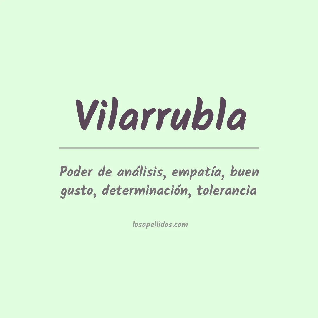 Apellido Vilarrubla