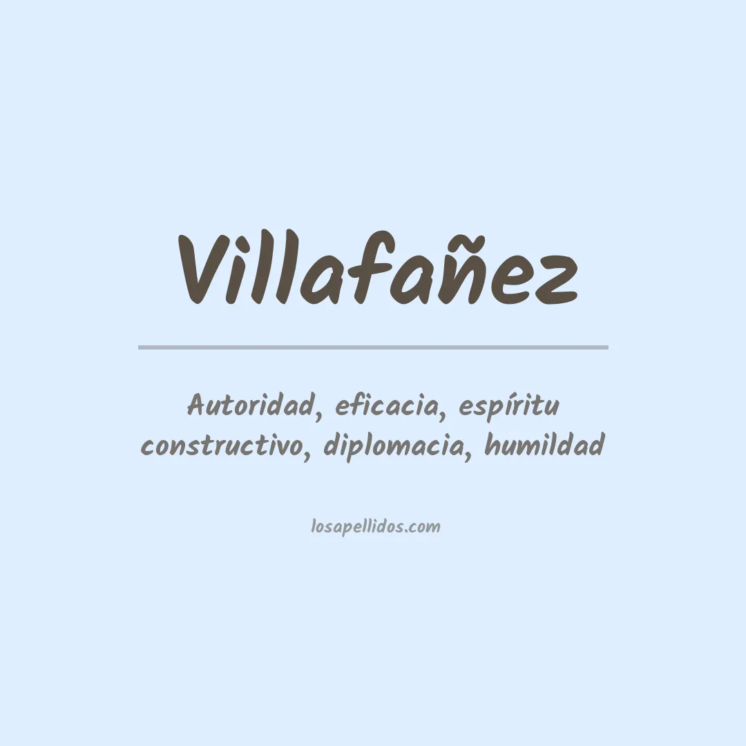 Significado del Apellido Villafañez