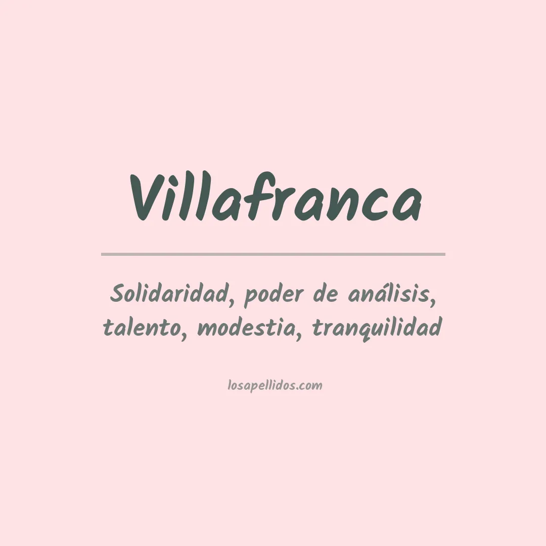 Apellido Villafranca