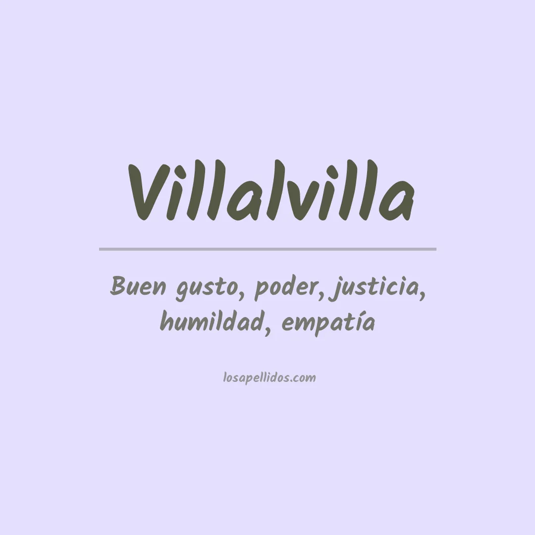 Apellido Villalvilla
