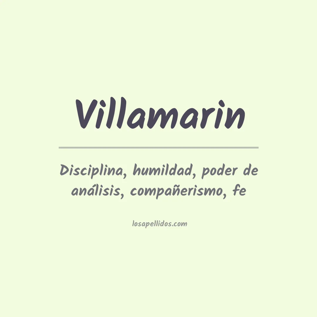 Apellido Villamarín